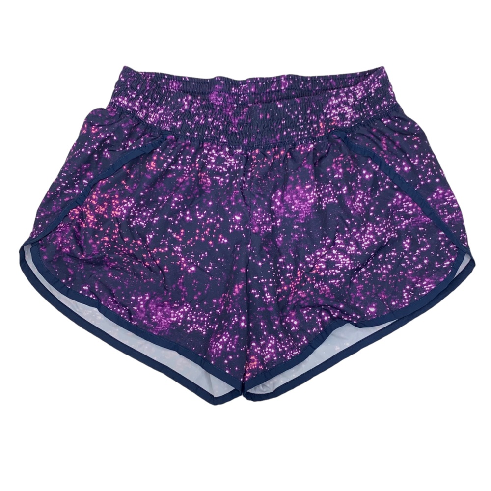 Champion Galaxy Stars Purple Athletic Running Shorts